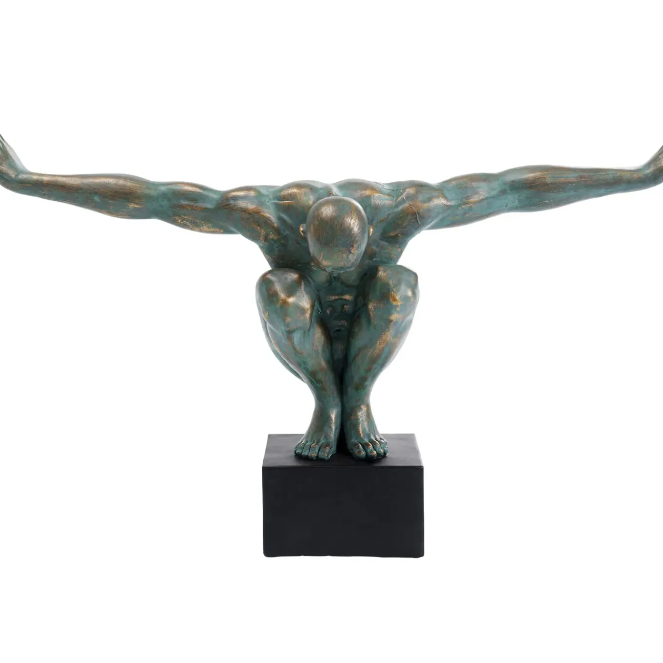 Objet Décoratif Athlete Xl Antique Vert 100Cm