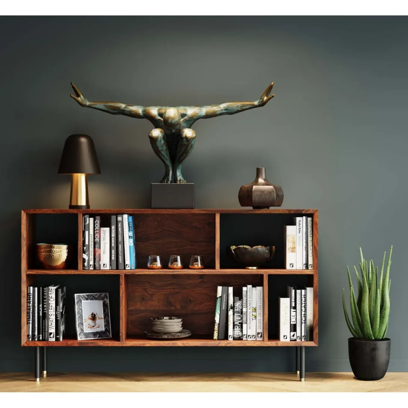 Objet Décoratif Athlete Xl Antique Vert 100Cm