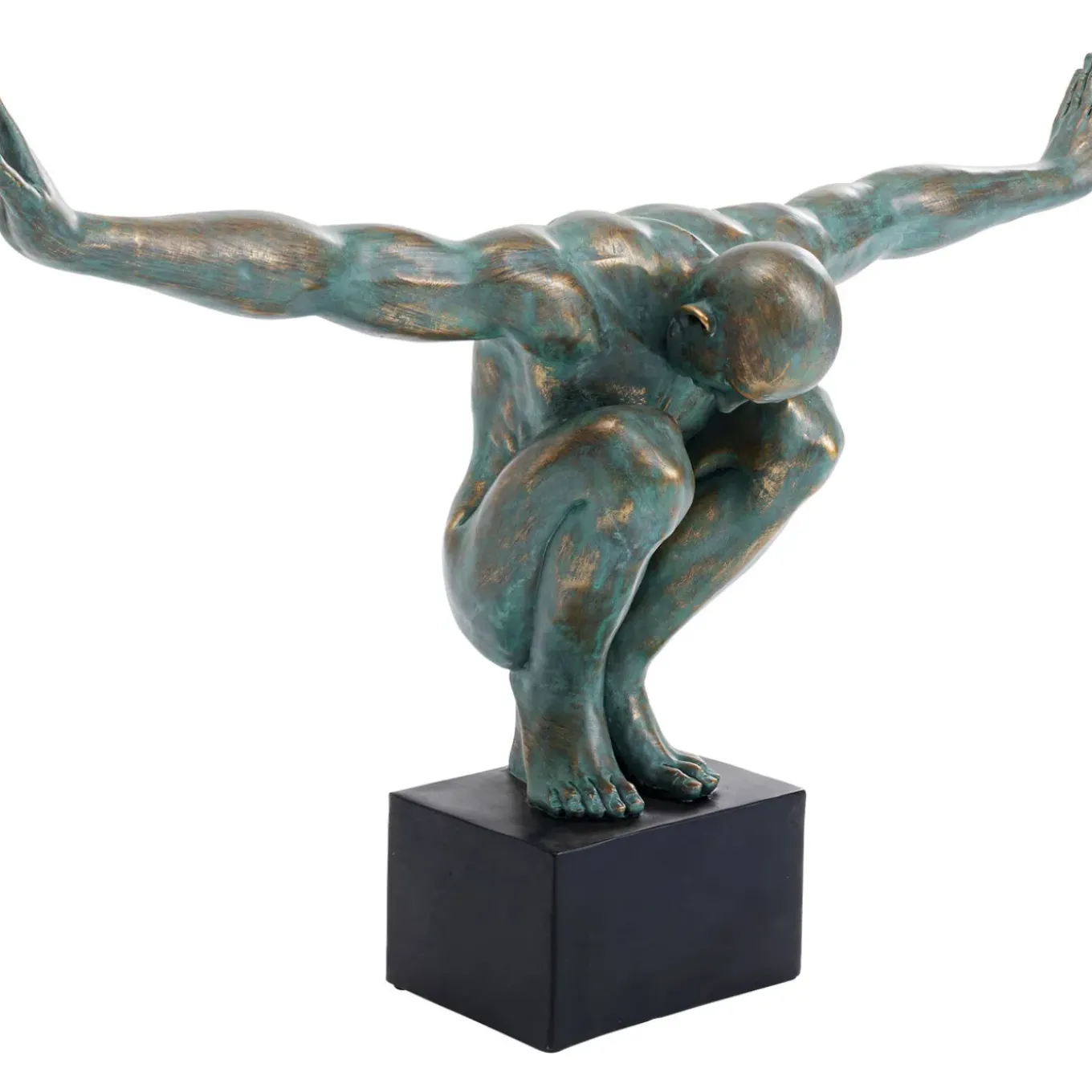 Objet Décoratif Athlete Xl Antique Vert 100Cm