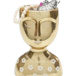 Objet Décoratif Daisy Head Dore 19Cm