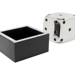 Objet Décoratif Dice Argente 10X10Cm
