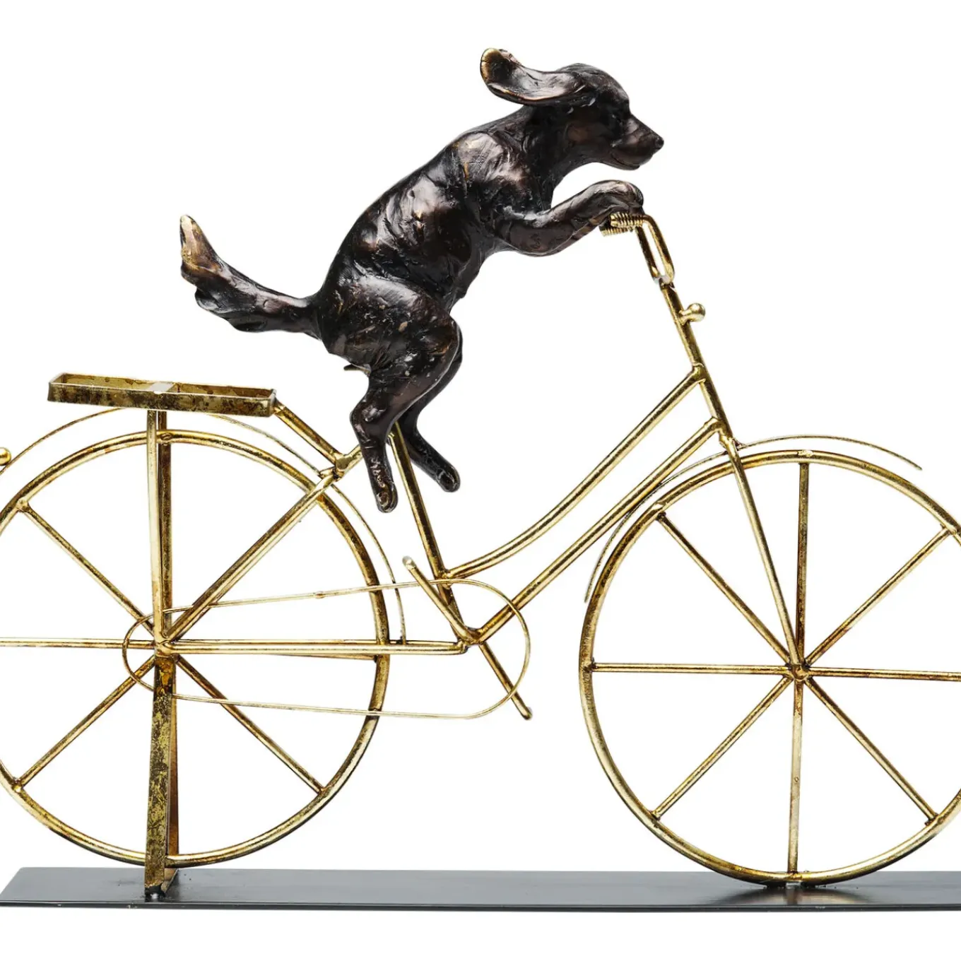 Objet Décoratif Dog With Bicycle 44Cm