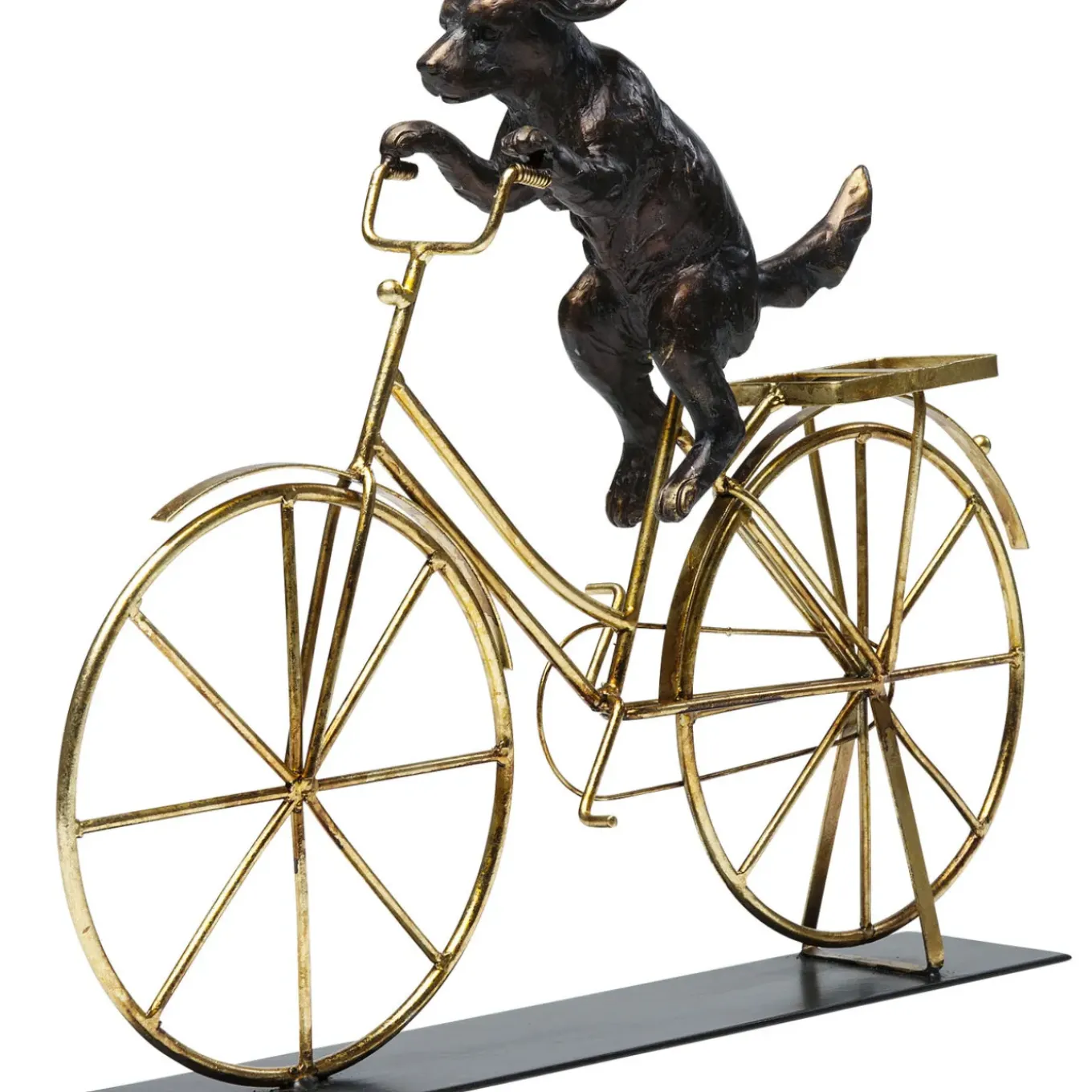 Objet Décoratif Dog With Bicycle 44Cm