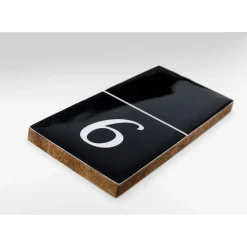 Objet Décoratif Domino Noir 24X7Cm
