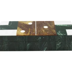Objet Décoratif Domino Vert 21X5Cm