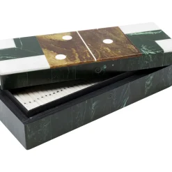 Objet Décoratif Domino Vert 21X5Cm
