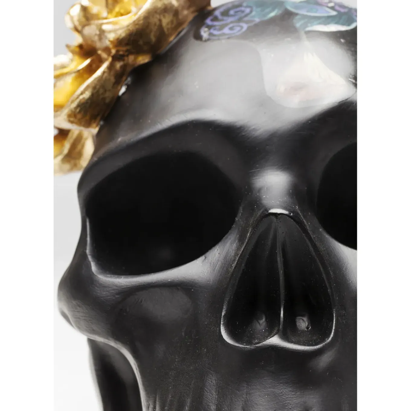 Objet Décoratif Flower Skull 22Cm