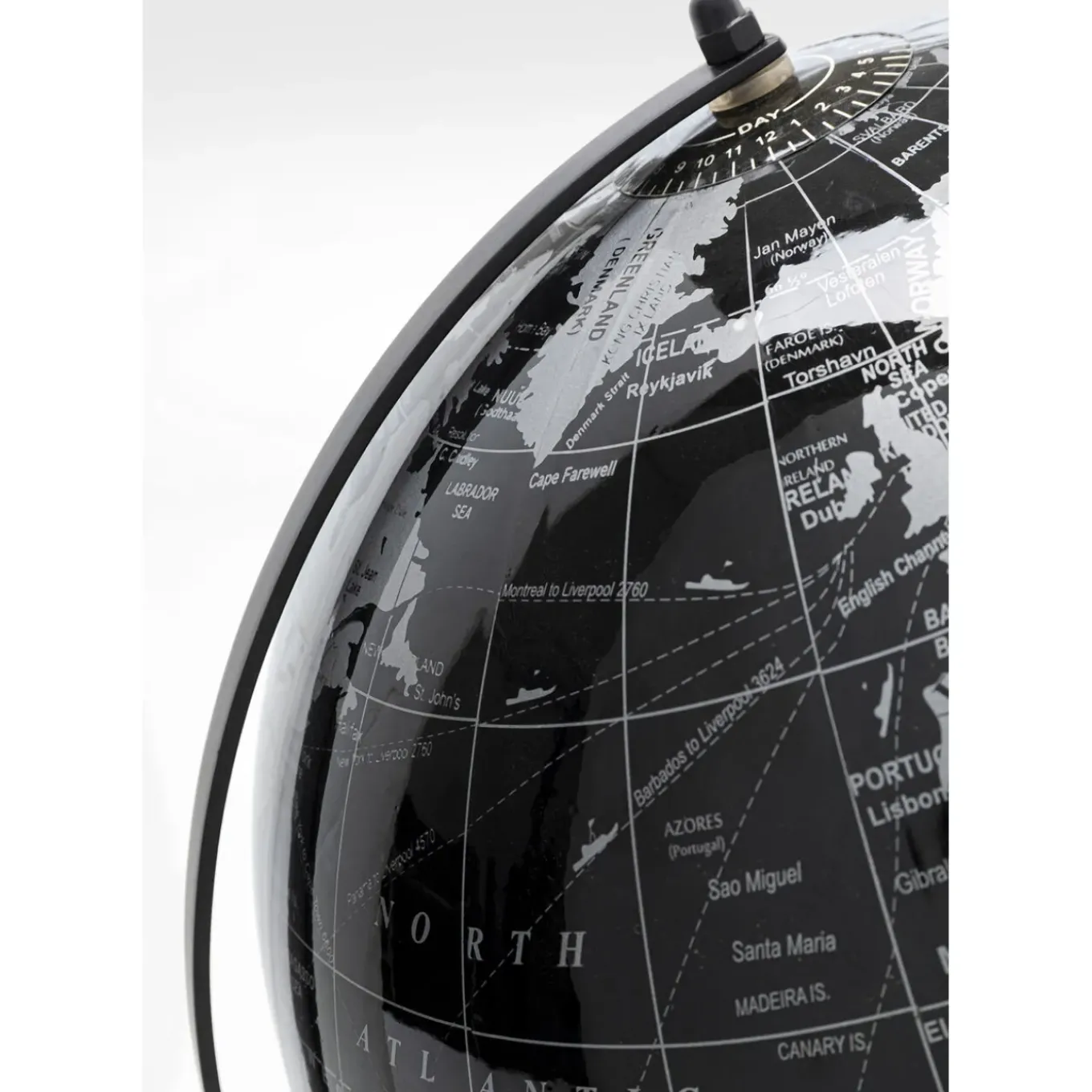 Objet Décoratif Globe Top Noir 40Cm