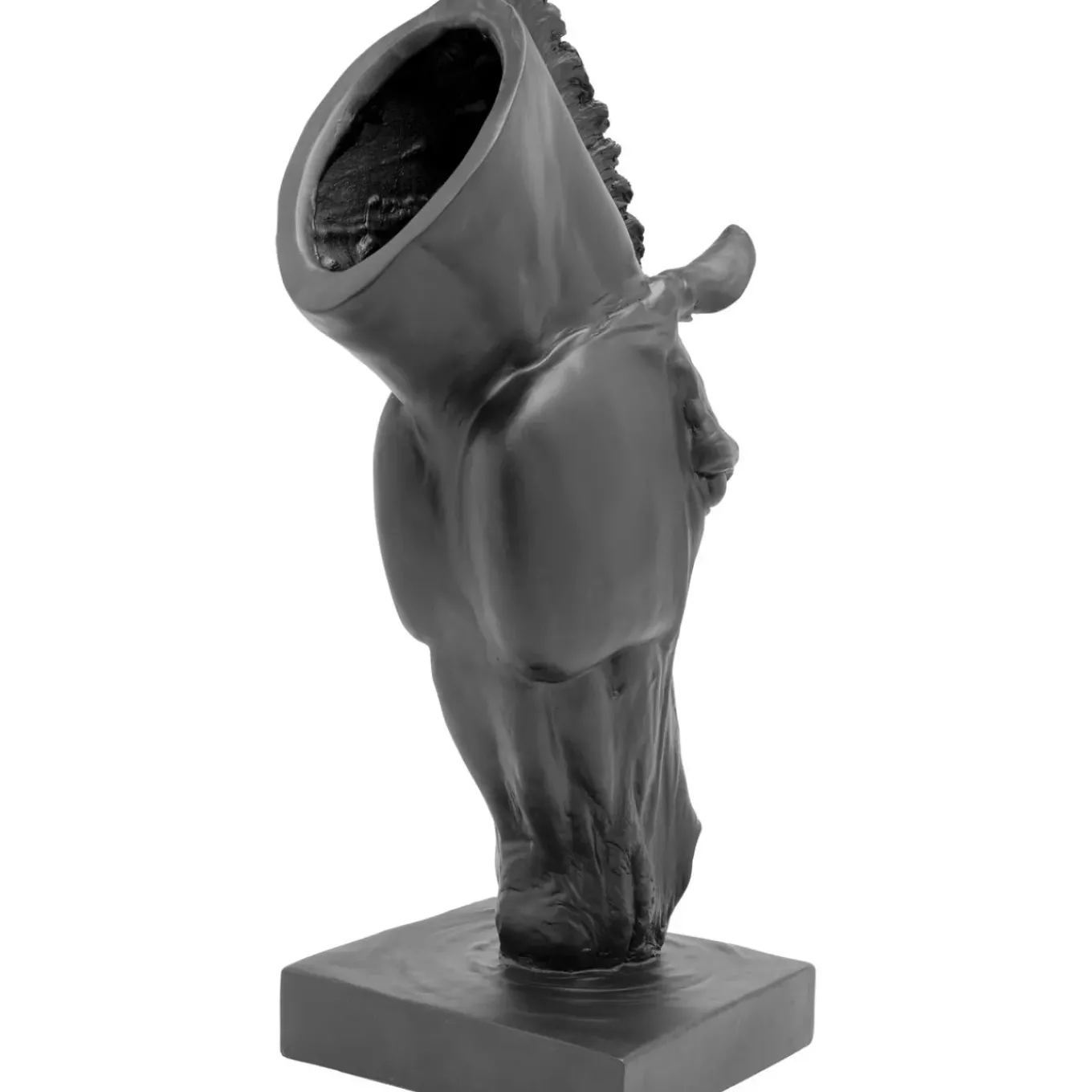 Objet Décoratif Horse Face Noir 72Cm
