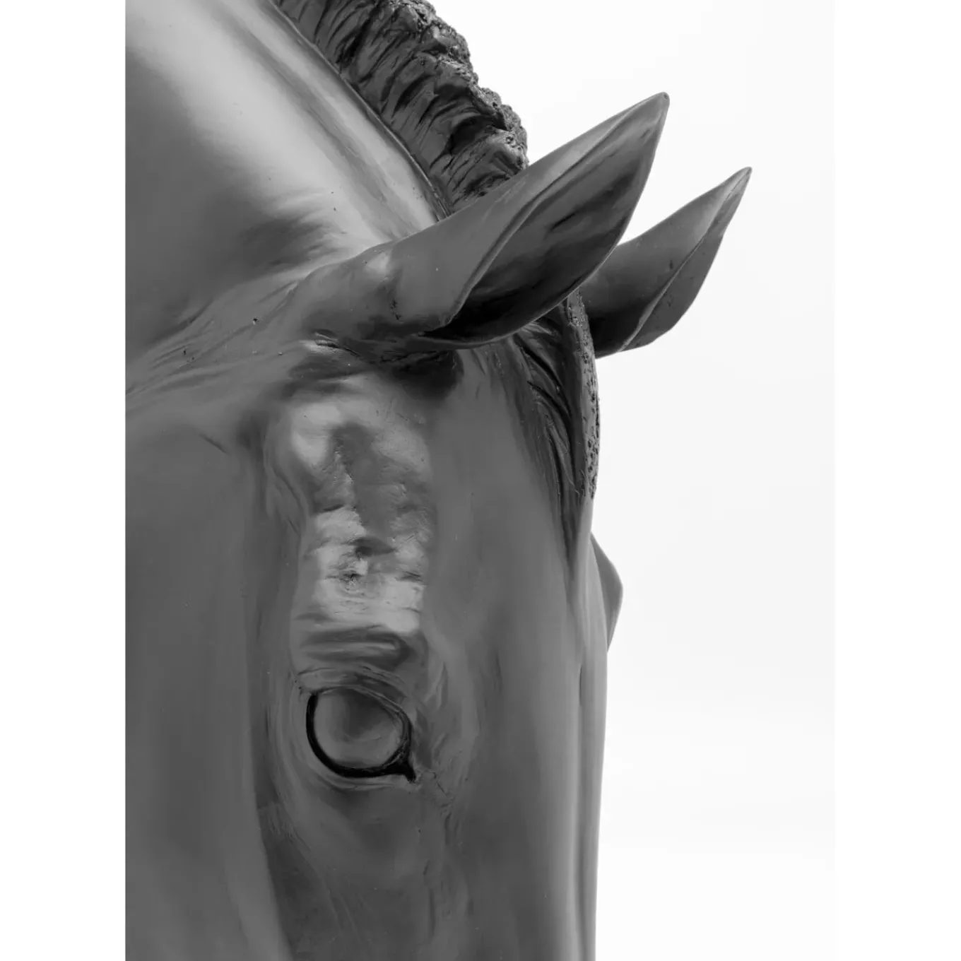 Objet Décoratif Horse Face Noir 72Cm