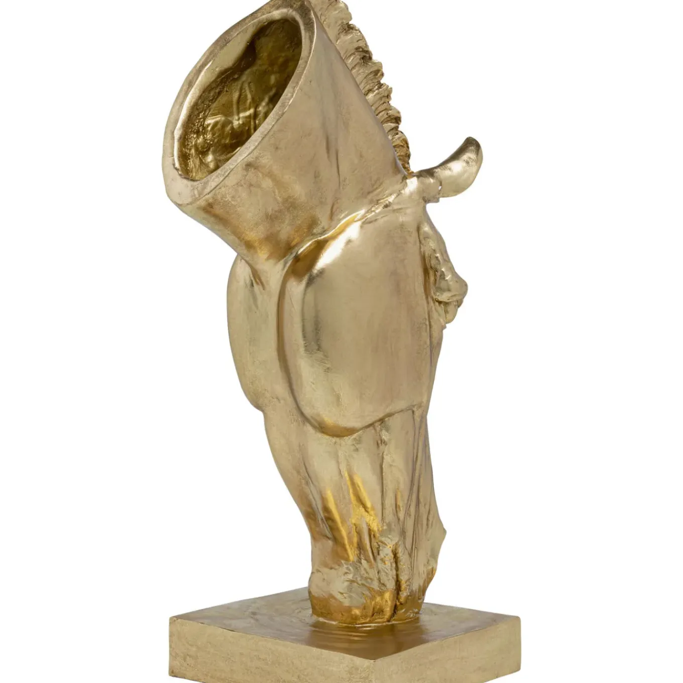 Objet Décoratif Horse Face Dore 72Cm