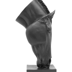 Objet Décoratif Horse Face Noir 57Cm