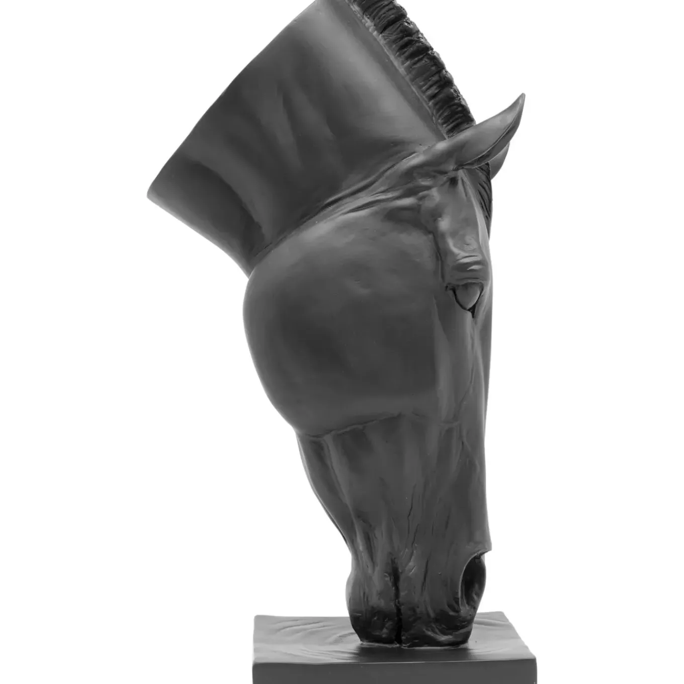 Objet Décoratif Horse Face Noir 57Cm