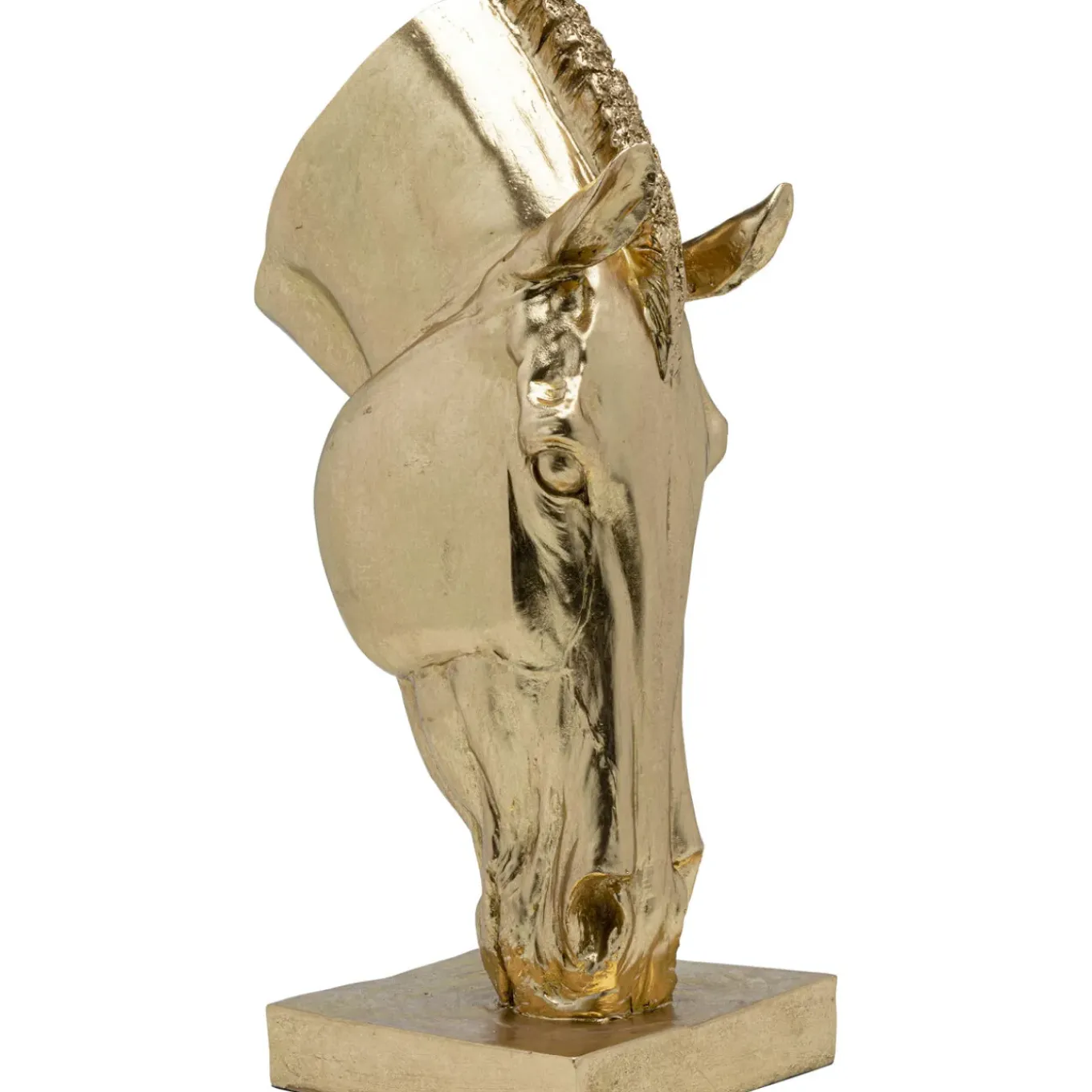 Objet Décoratif Horse Face Dore 57Cm
