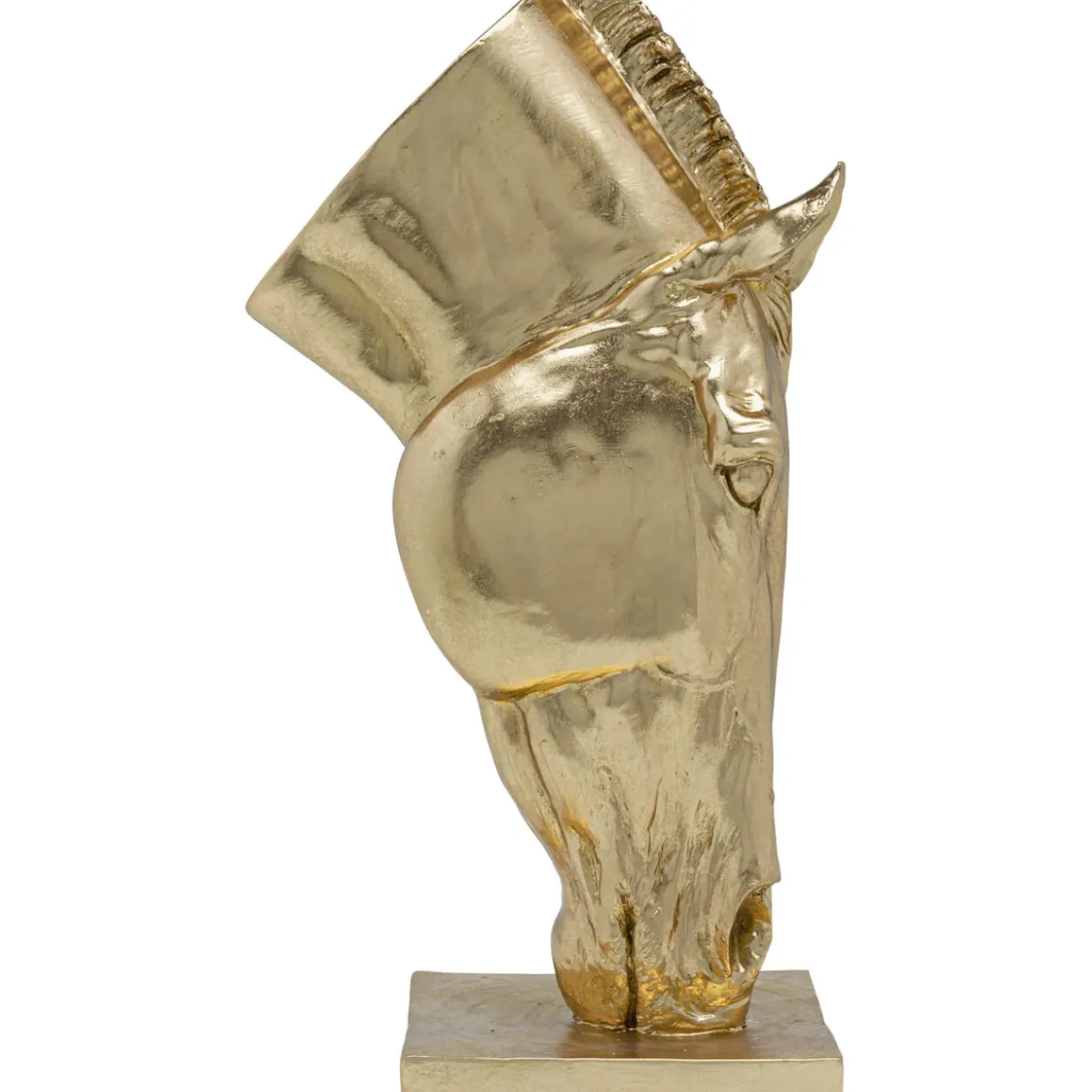 Objet Décoratif Horse Face Dore 57Cm