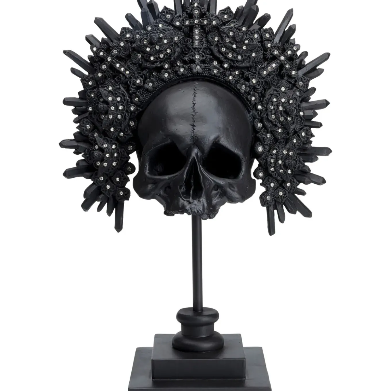 Objet Décoratif King Skull Noir 49Cm