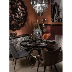Objet Décoratif King Skull Noir 49Cm