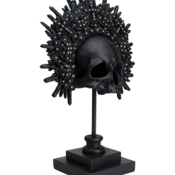 Objet Décoratif King Skull Noir 49Cm