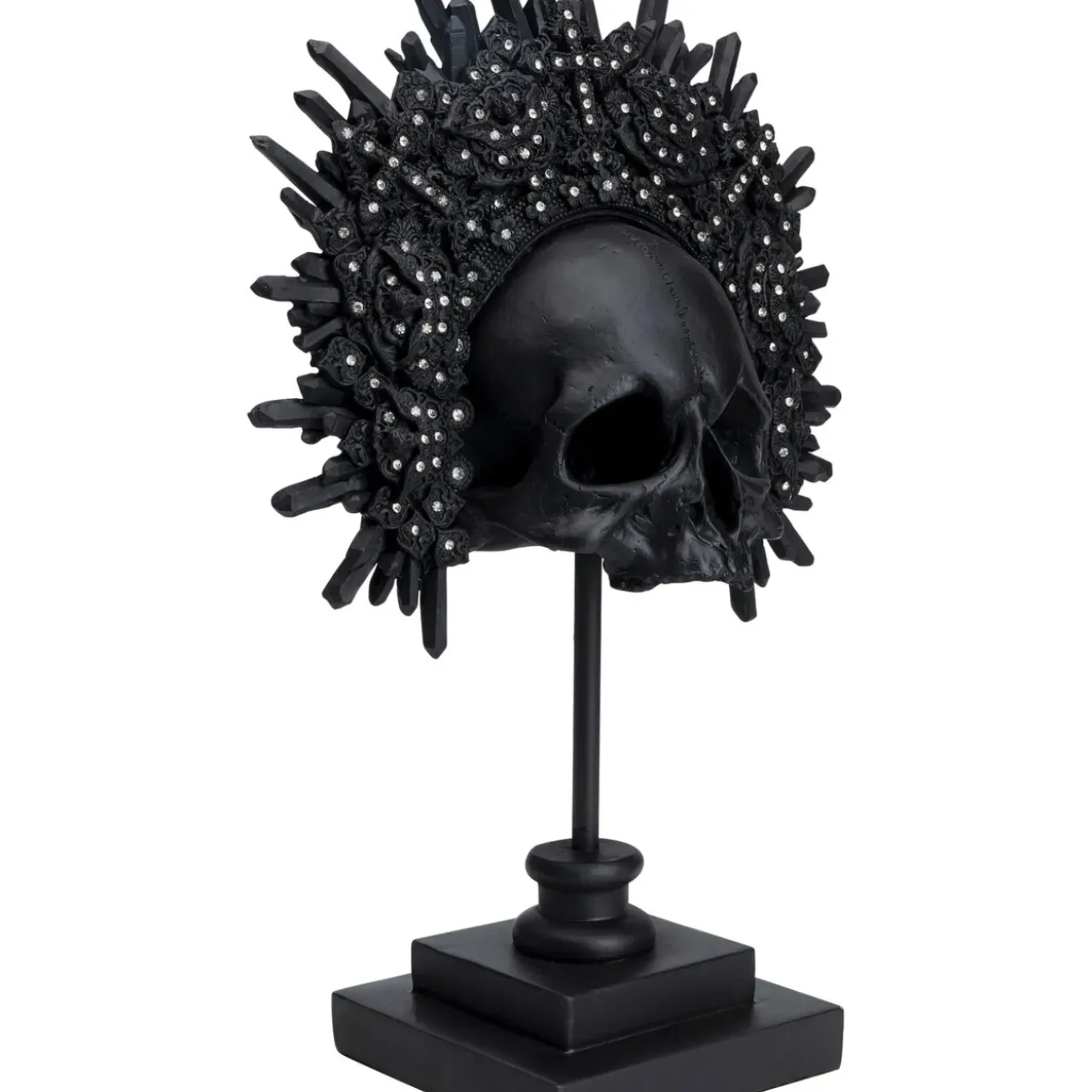 Objet Décoratif King Skull Noir 49Cm