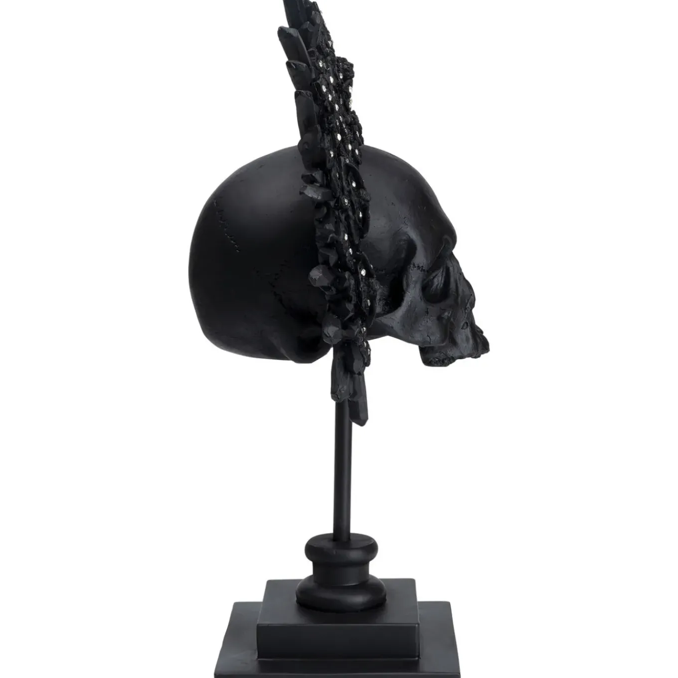 Objet Décoratif King Skull Noir 49Cm