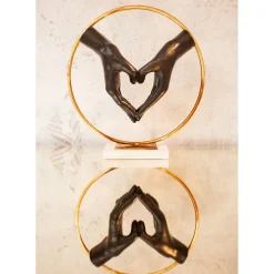 Objet Décoratif Éléments Heart Hand 62Cm