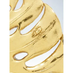 Objet Décoratif Monstera Leaf Dore 36Cm