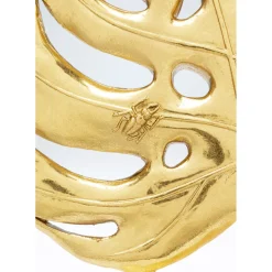 Objet Décoratif Monstera Leaf Dore 36Cm