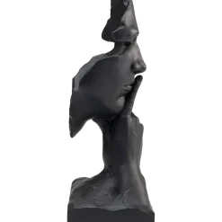 Objet Décoratif Quiet Face Noir 31Cm