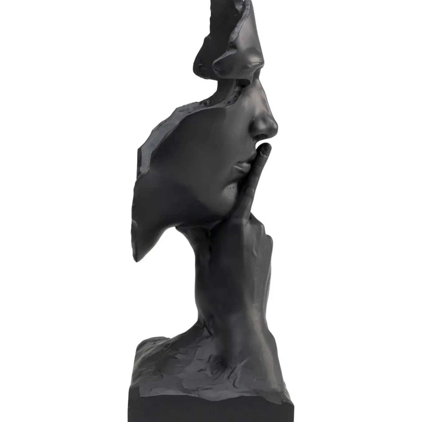 Objet Décoratif Quiet Face Noir 31Cm