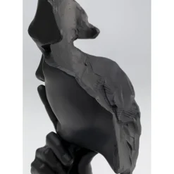 Objet Décoratif Quiet Face Noir 31Cm