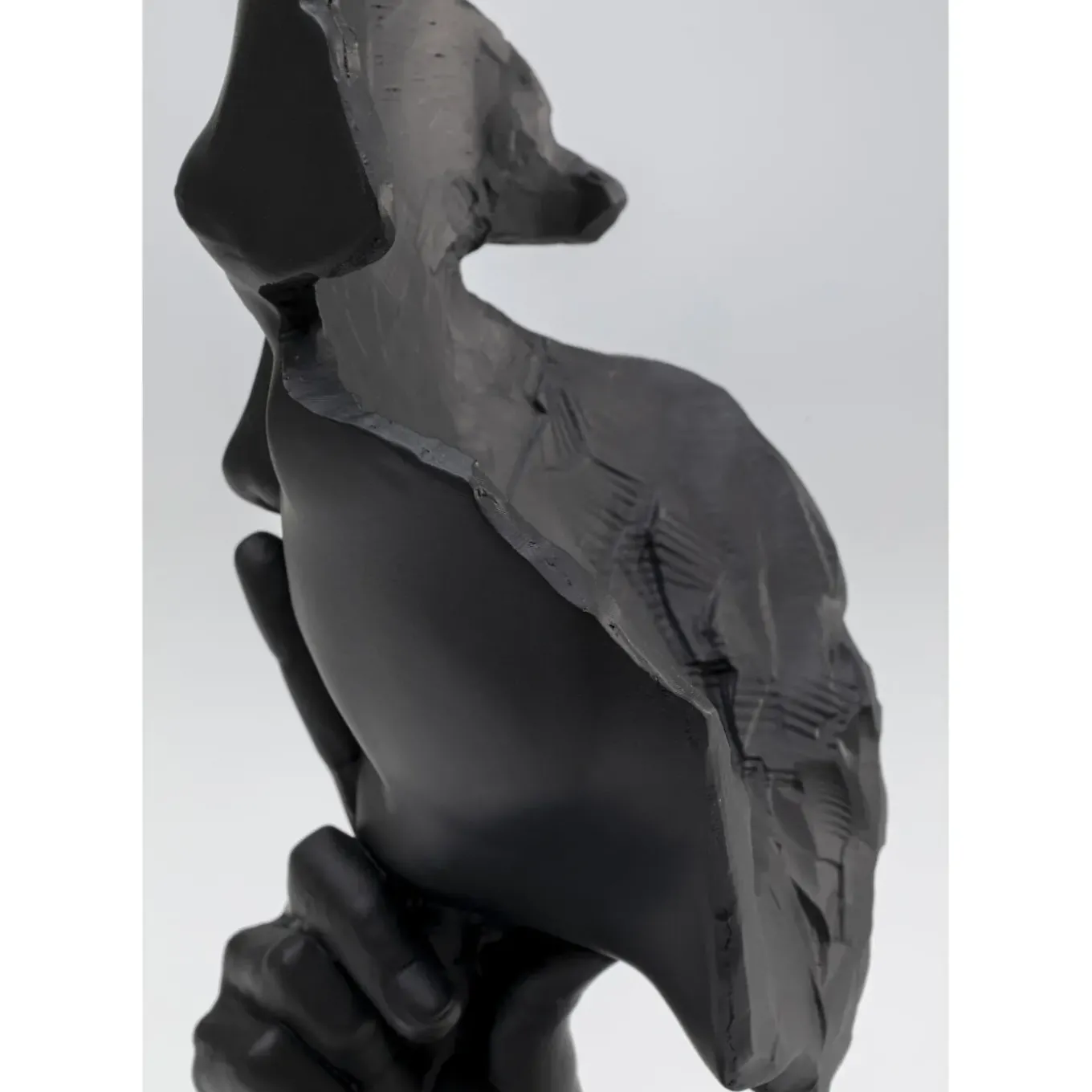 Objet Décoratif Quiet Face Noir 31Cm