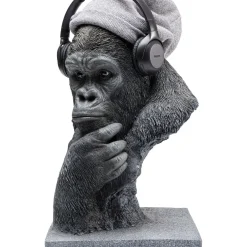 Objet Décoratif Thinking Gorilla Head 49Cm