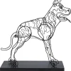 Objet Décoratif Wire Attack Dog 36Cm
