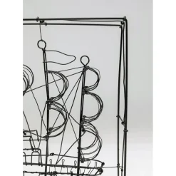 Objet Décoratif Wire Sail Boat 28Cm