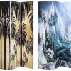 Paravent Triptychon Wave Vs Palms 120X180