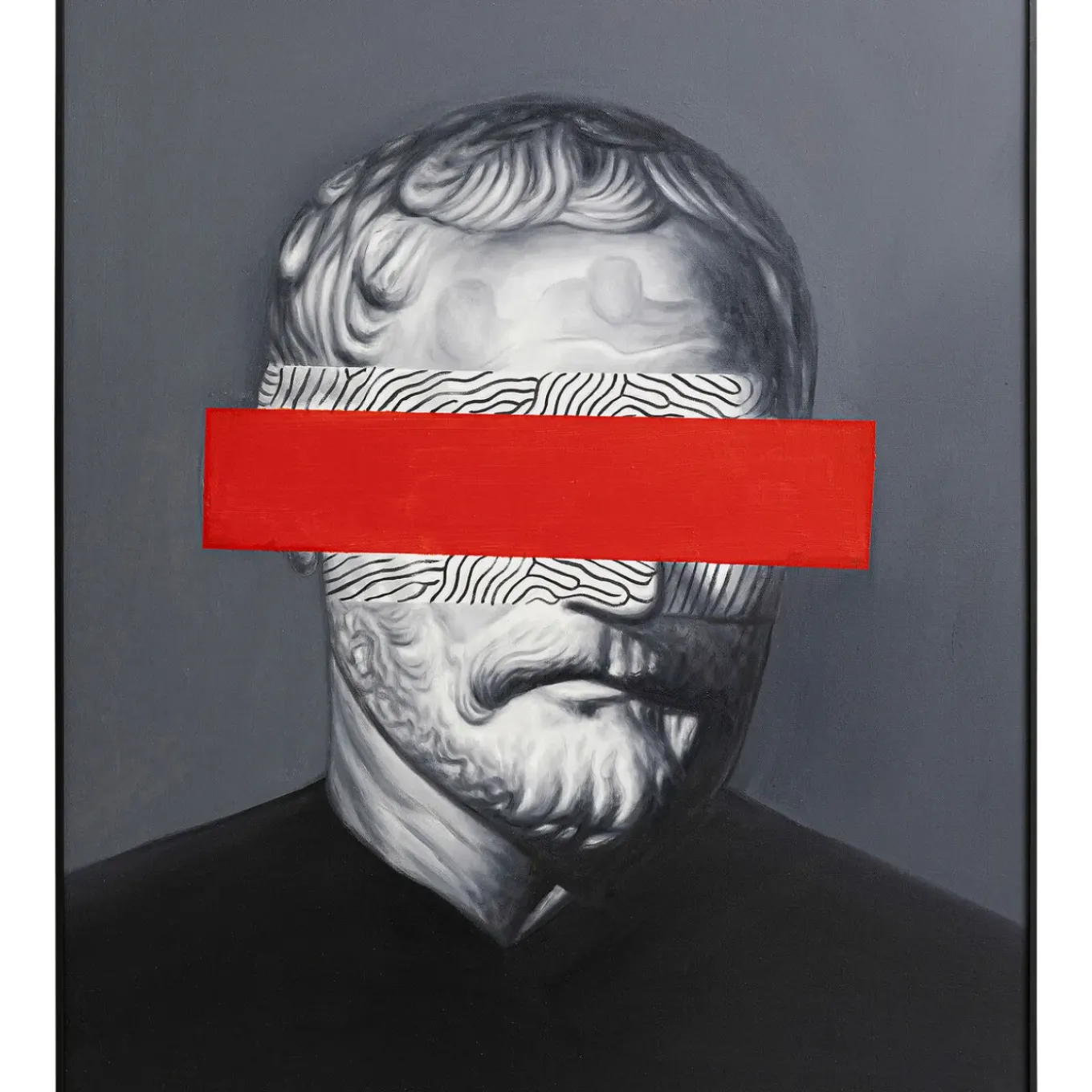 Peinture A L Huile Frame Incognito Philosophy 80X1