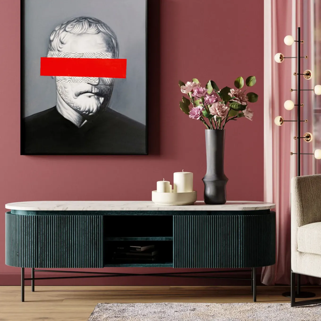 Peinture A L Huile Frame Incognito Philosophy 80X1