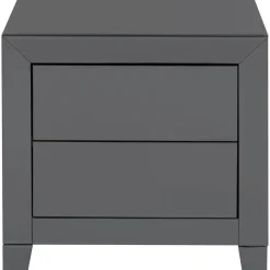 Petite Commode Luxury Push 2 Tiroirs Gris