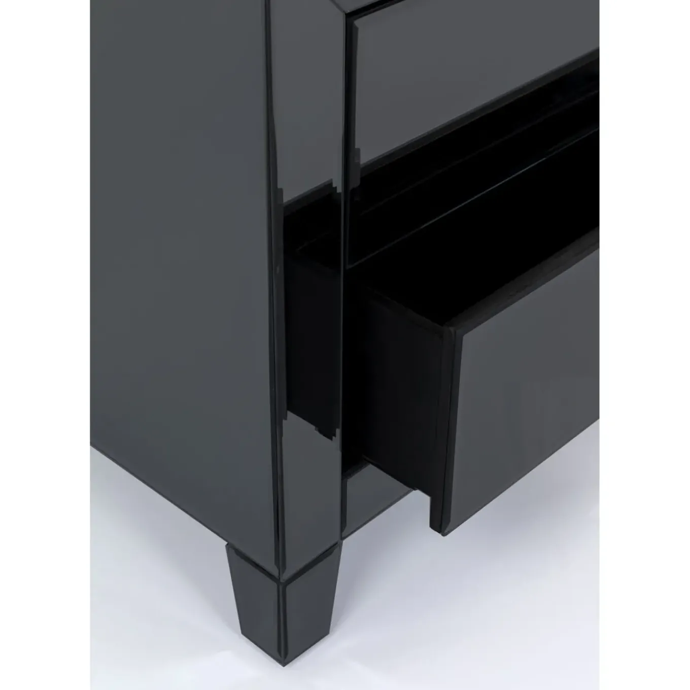 Petite Commode Luxury Push 2 Tiroirs Gris