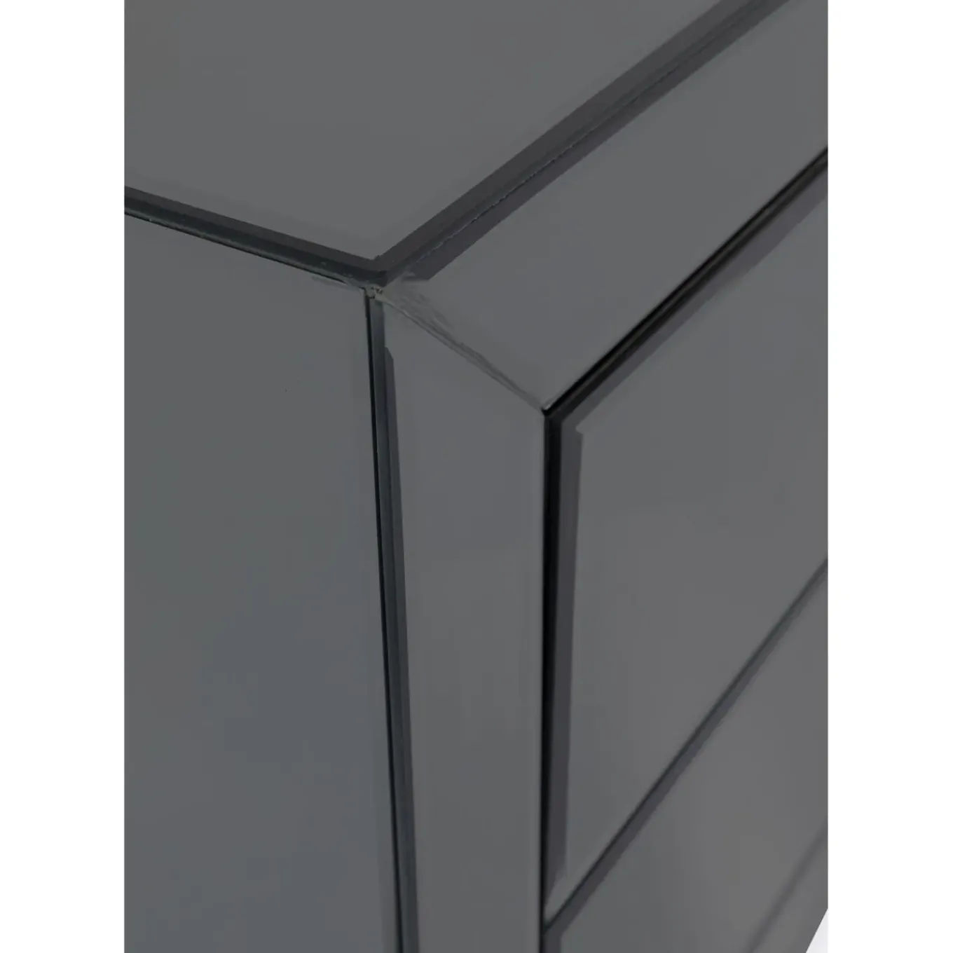 Petite Commode Luxury Push 2 Tiroirs Gris