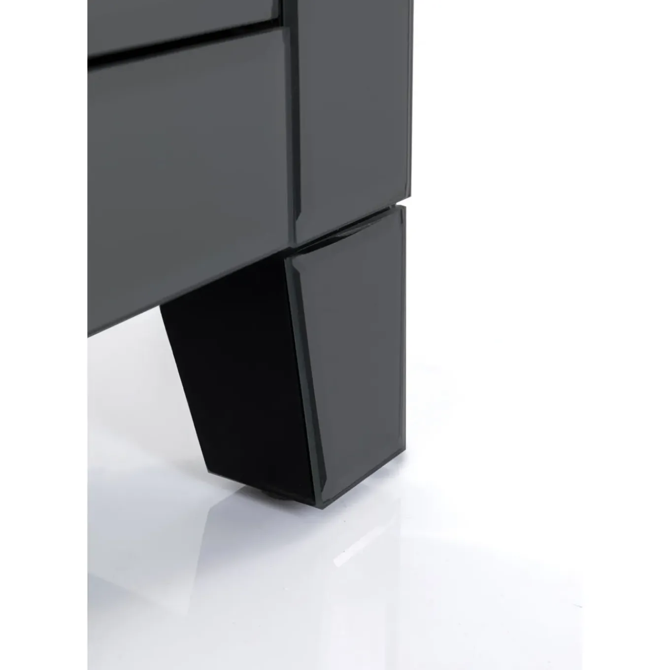 Petite Commode Luxury Push 2 Tiroirs Gris