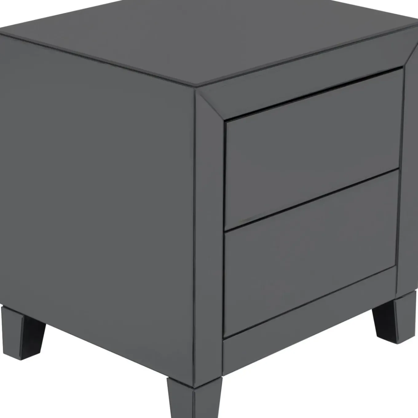 Petite Commode Luxury Push 2 Tiroirs Gris