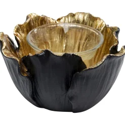Photophore Flower Bloom Noir-Dore O10Cm