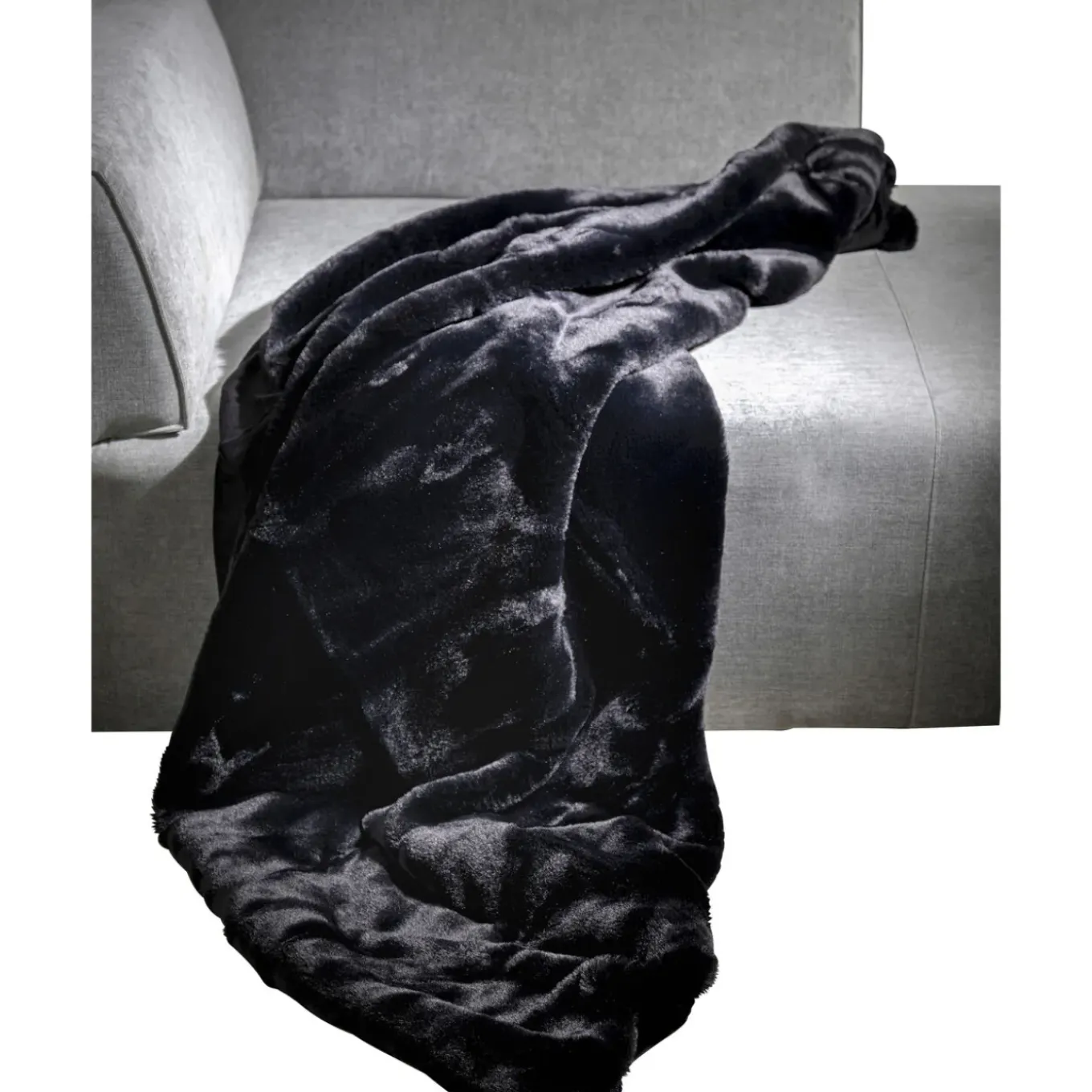 Plaid Noir 140X200Cm