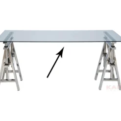 Plateau De Table En Verre Transparent 160X80Cm