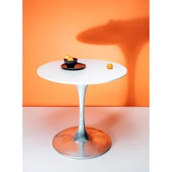 Plateau De Table Invitation Rond Blanc O90Cm