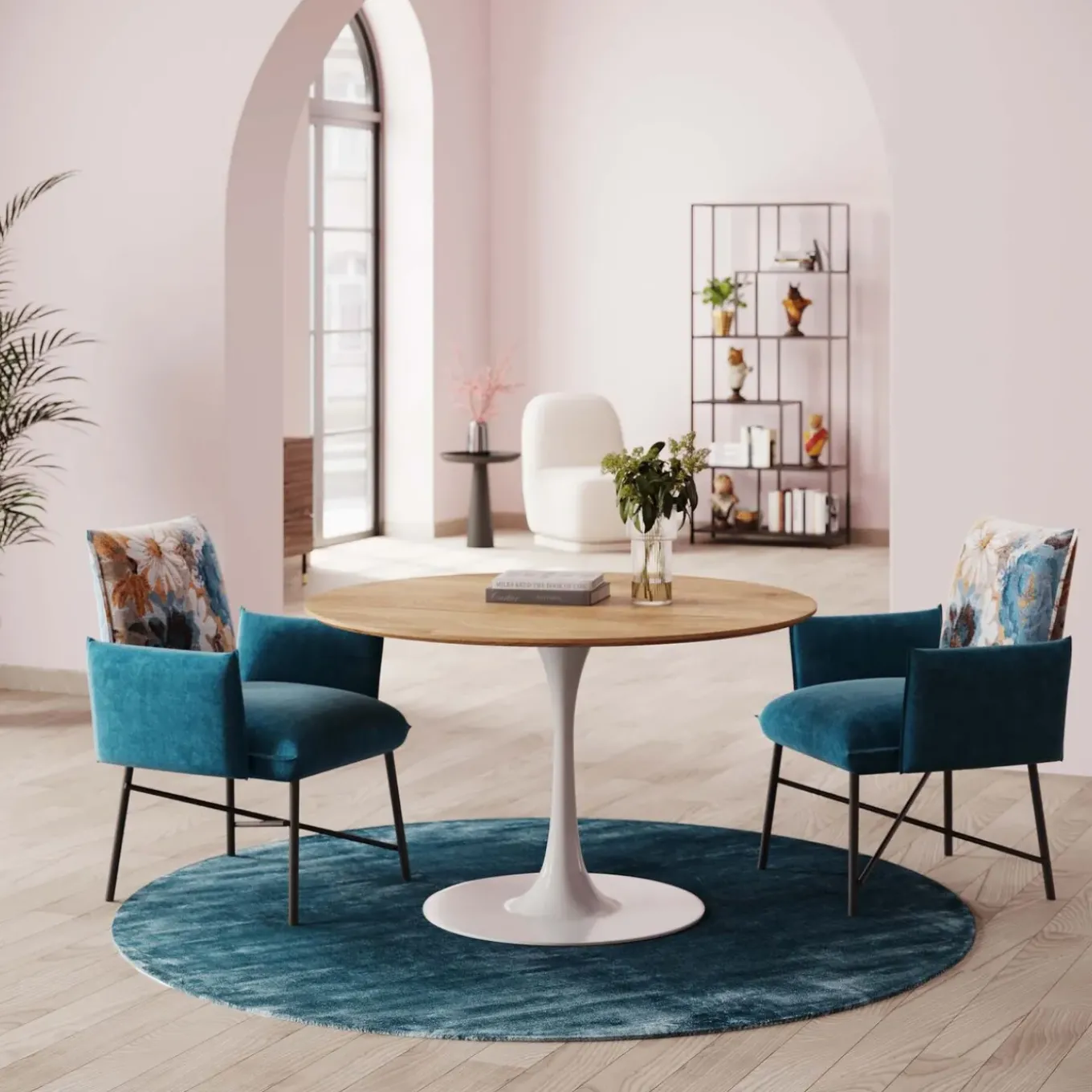 Plateau De Table Invitation Rond Chene O90Cm