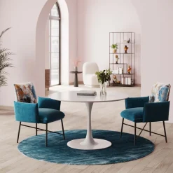 Plateau De Table Invitation Rond Blanc O120Cm