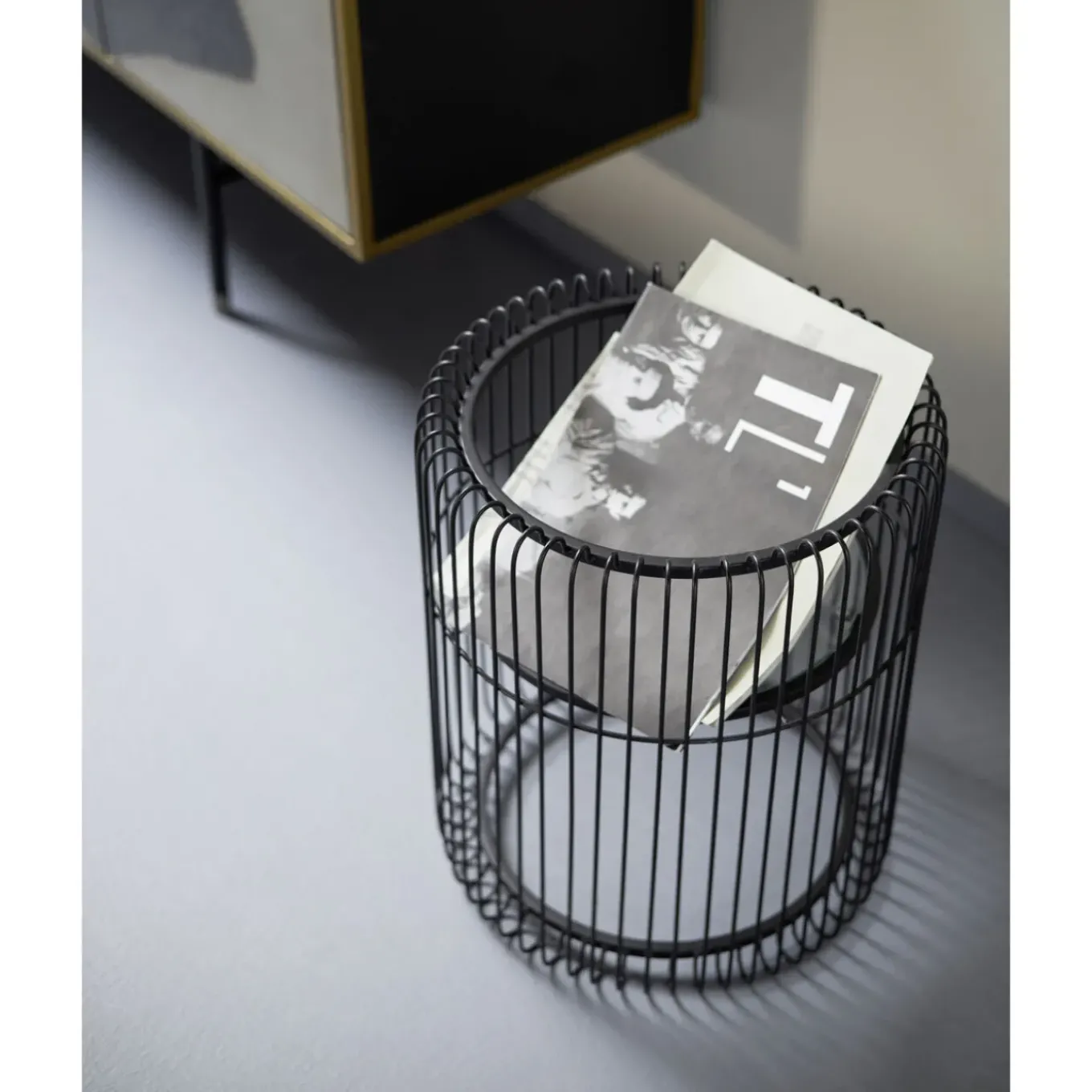 Porte-Plantes Wire Noir 44Cm