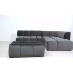 Pouf Belami Velours Gris
